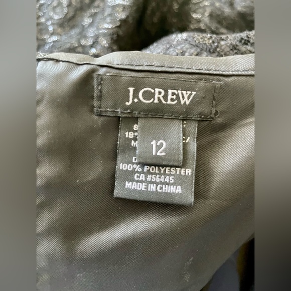 J.Crew Black lace strapless dress. Pre-owned size 12 - Picture 12 of 16